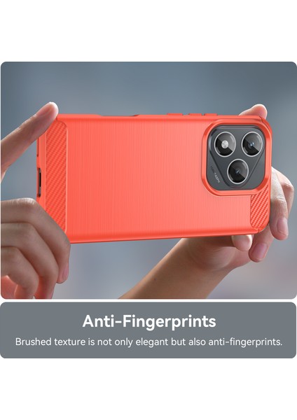 Honor 400 LITE/X70I Kılıf Koruyucu Telefon Kılıfı Karbon Fiber Doku Fırçalanmış-Kırmızı (Yurt Dışından) fırsatları