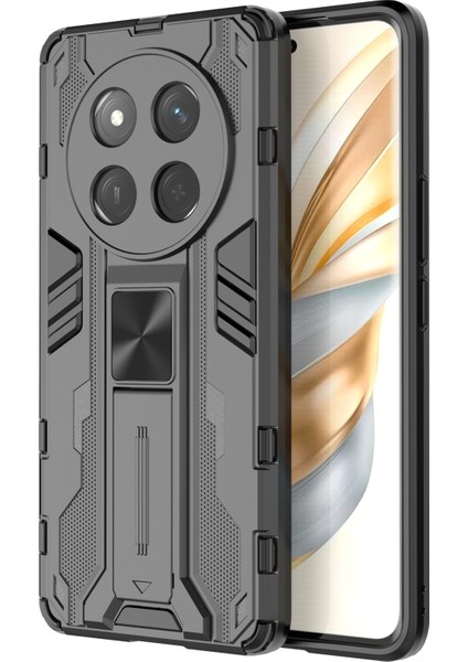 Honor X60 Pro 5g Kılıf Pc+Tpu Darbeye Dayanıklı Telefon Kılıfı Kickstand Ile-Siyah (Yurt Dışından)