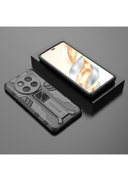 Honor X60 Pro 5g Kılıf Pc+Tpu Darbeye Dayanıklı Telefon Kılıfı Kickstand Ile-Siyah (Yurt Dışından) indirimleri
