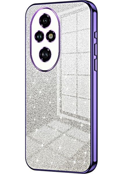 Honor 200 Pro 5g Kılıf Bling Degrade Parıltılı Yumuşak Tpu Telefon Kılıfı-Mor (Yurt Dışından)