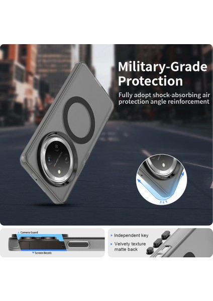 Honor X60 Pro 5g Kılıfı Magsafe Pc+Tpu+Pet Düşmeye Karşı Telefon Kılıfı ile Uyumlu-Siyah (Yurt Dışından) modelleri