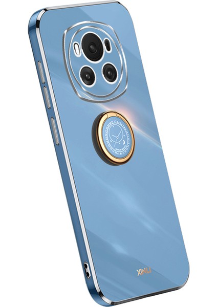 Xınlı For Honor Magic6 5g Tpu Kılıf Halka Kickstand Elektrokaplama Telefon Arka Koruyucu-Mavi (Yurt Dışından)
