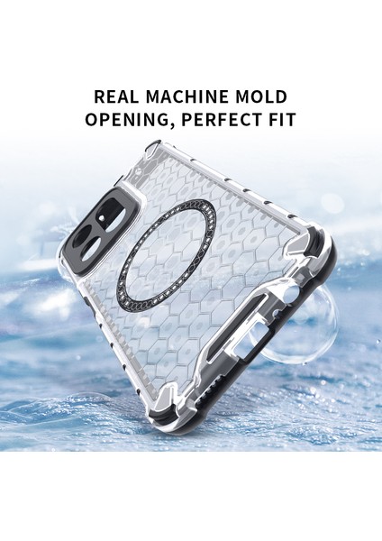 Honor Play 60 Plus 5g Kılıfı Magsafe Honeycomb Tasarım Tpu+Pc Telefon Kılıfı ile Uyumlu-Şeffaf (Yurt Dışından) indirimleri