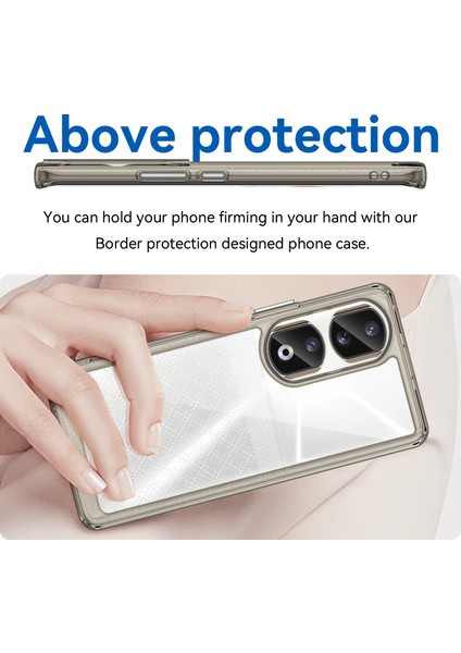 Honor 90 Pro Tpu+Akrilik Hibrit Telefon Kılıfı Şeffaf Arka Koruyucu Kapak-Şeffaf Gri (Yurt Dışından) fırsatları