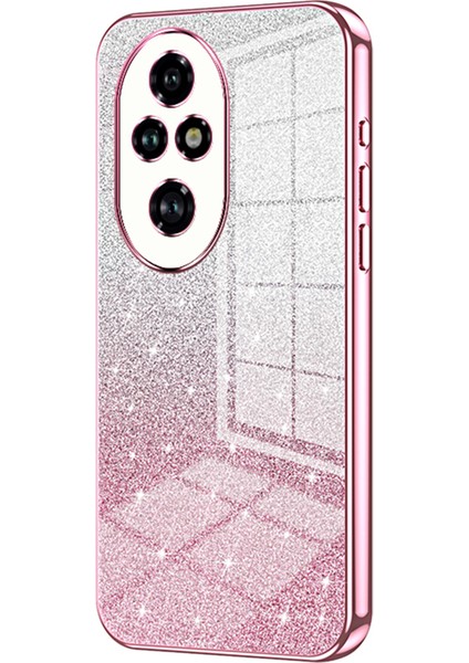 Honor 200 Pro 5g Kılıf Bling Degrade Parıltılı Yumuşak Tpu Telefon Kılıfı-Pembe (Yurt Dışından)