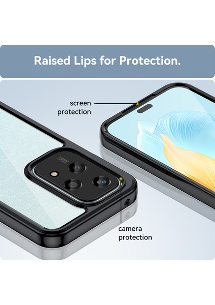 Honor 200 Lite Kılıf Renkli Çerçeve Tpu+Akrilik Şeffaf Arka Telefon Kılıfı-Siyah (Yurt Dışından) indirimleri
