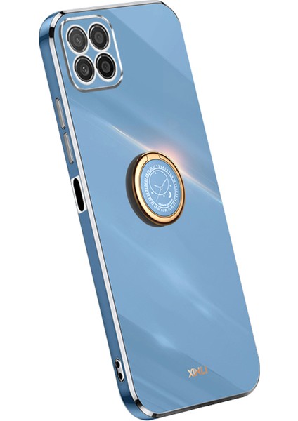 Xınlı For Honor X8 5g Tpu Kılıf Galvanik Kenar Destek Standı Koruyucu Kapak-Mavi (Yurt Dışından)