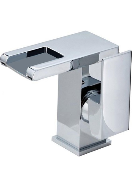 Lavabo Çıkışı, Banyo Tek Sıcak ve Soğuk Su Çıkışı, Renk Değiştiren Kare Lavabo Banyo Dolabı Çıkışı (Gümüş) (Yurt Dışından)
