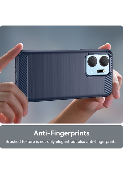 Honor X7A 5g Yumuşak Tpu Telefon Kılıfı Fırçalanmış Karbon Fiber Doku Koruyucu Telefon Kılıfı-Mavi (Yurt Dışından) indirimleri