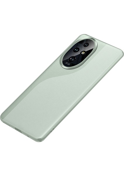 Honor 200 Pro 5g Kılıf Ince Pu Deri Telefon Arka Kapağı (2. Nesil)-Camgöbeği (Yurt Dışından)