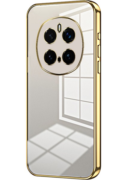 Honor Magic7 Pro 5g Kılıf Galvanik Çerçeve Yumuşak Tpu Telefon Kılıfı-Altın (Yurt Dışından)