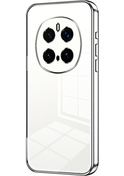 Honor Magic7 Pro 5g Kılıf Galvanik Çerçeve Yumuşak Tpu Telefon Kılıfı-Gümüş (Yurt Dışından)