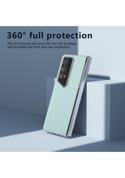 Honor Magic V2 Rsr Porsche Tasarım Kılıf Dokuma Doku Deri + Pc Telefon Kılıfı Şeffaf Kenar-Açık Yeşil (Yurt Dışından) fırsatları