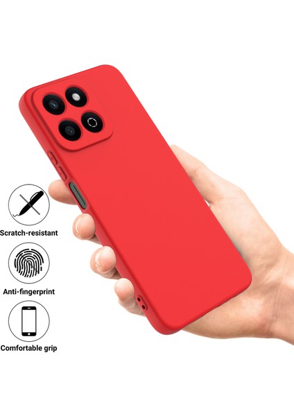 Honor X6B 5g/play 60 Plus 5g Sıvı Silikon Kılıf Telefon Arka Kapağı El Kayışı Ile-Kırmızı (Yurt Dışından) fiyatları