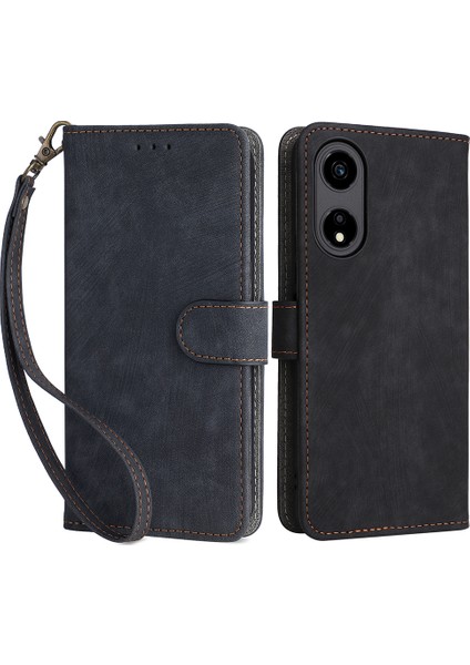 Honor X5 Plus/play 40C 5g Kılıf Kitap Stili Rfıd Engelleme Cüzdan Telefon Kılıfı Kayışlı-Siyah (Yurt Dışından)