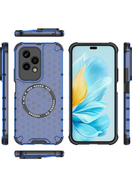 Honor 200 Lite Manyetik Kılıf Petek Tpu+Pc Cep Telefonu Kılıfı-Mavi (Yurt Dışından) fırsatları