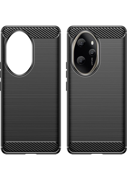 Honor 100 Pro 5g Kılıf Karbon Fiber Fırçalanmış Tpu Telefon Kılıfı-Siyah (Yurt Dışından) modelleri