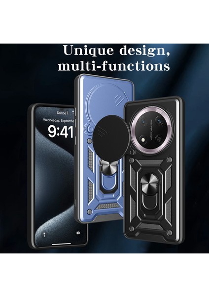 Honor X60 Pro 5g/magic7 Lite 5G/X9C 5g Kılıfı Kayar Kamera Kapağı Pc+Tpu Destekli Telefon Kılıfı-Mavi (Yurt Dışından) fırsatları