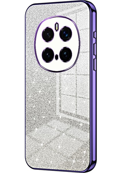 Honor Magic7 Pro 5g Kılıf Galvanik Degrade Parıltılı Tpu Telefon Kılıfı-Mor (Yurt Dışından)