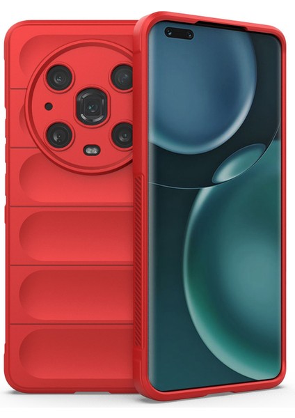 Honor Magic4 Pro 5g Anti-Düşme Esnek Tpu Telefon Koruyucu Kılıf Çizilmez Akıllı Telefon Arka Kapağı-Kırmızı (Yurt Dışından)