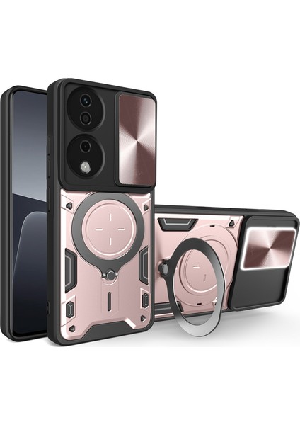 Honor X7B 4g/90 Akıllı Kılıf Tpu+Pc Destekli Askeri Sınıf Darbeye Dayanıklı Telefon Kılıfı-Pembe (Yurt Dışından)