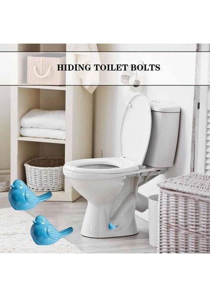 Tuvalet Cıvata Kapakları, Reçine Tuvalet Cıvata Kapakları Sevimli Banyo Dekoru, Kolay Kurulumlu Tuvalet Yedek Parçaları Mavi 2 Adet (Yurt Dışından) modelleri