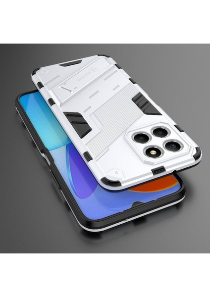 Honor X8 5g Için Kickstand Telefon Kılıfı, Sert Pc + Yumuşak Tpu Düşmeye Karşı Hibrit Koruyucu Kılıf-Beyaz (Yurt Dışından) fırsatları
