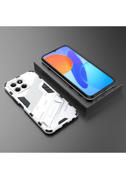 Honor X8 5g Için Kickstand Telefon Kılıfı, Sert Pc + Yumuşak Tpu Düşmeye Karşı Hibrit Koruyucu Kılıf-Beyaz (Yurt Dışından) indirimleri