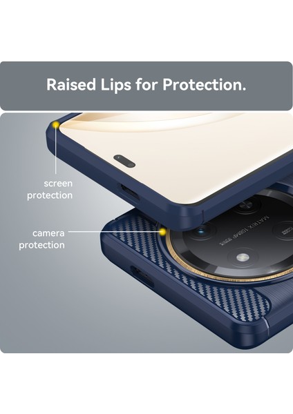 Honor X60 Pro 5G/X9C 5g/magic7 Lite 5g Kılıf Karbon Fiber Doku Fırçalanmış Parmak Izi Önleyici Telefon Arka Kapağı-Mavi (Yurt Dışından) indirimleri