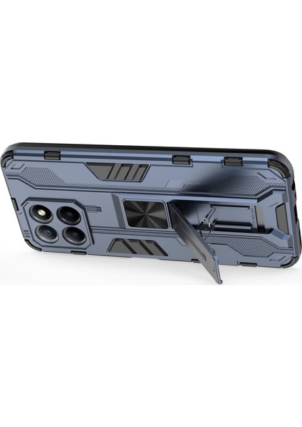 Honor X8 5g Kickstand Telefon Kılıfı Düşmeye Karşı Sert Pc Yumuşak Tpu Darbeye Dayanıklı Kılıf-Mavi (Yurt Dışından) indirimleri