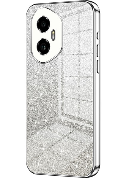 Honor 300 Kılıf Galvanik Degrade Parıltılı Tpu Telefon Kılıfı-Gümüş (Yurt Dışından)