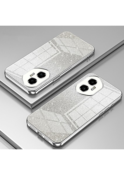 Honor 300 Kılıf Galvanik Degrade Parıltılı Tpu Telefon Kılıfı-Gümüş (Yurt Dışından) indirimleri