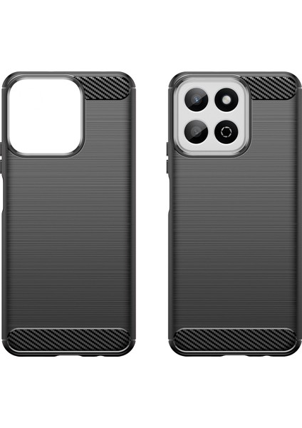 Honor X7C 4G/200 Akıllı 5g/honor Play 60 Plus 5g Kılıf Karbon Fiber Doku Tpu Fırçalanmış Telefon Kılıfı-Siyah (Yurt Dışından) fiyatları
