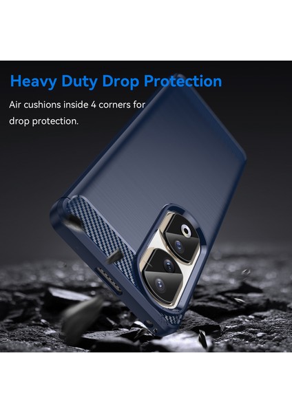 Honor 90 Pro Karbon Fiber Dokulu Telefon Kılıfı Yumuşak Tpu Fırçalanmış Düşmeye Lı Kılıf-Mavi (Yurt Dışından) fırsatları