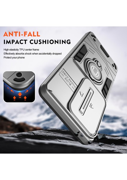 Honor X7B 4g/90 Akıllı Kılıf Lens Kalkanı Ayaklık Pc+Tpu Telefon Kılıfı-Gri (Yurt Dışından) fırsatları