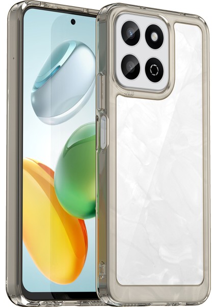 Honor X7C 4G/200 Akıllı 5g/honor Play 60 Plus 5g Kılıf Tpu+Akrilik Koruyucu Şeffaf Telefon Kılıfı-Şeffaf Gri (Yurt Dışından)