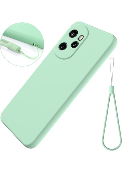 Honor 100 Pro 5g Kılıf Çizilmez Sıvı Silikon Cep Telefonu Koruyucu Kapak-Yeşil (Yurt Dışından)