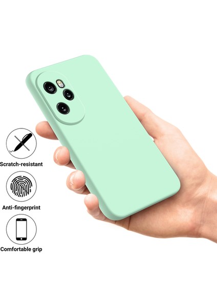 Honor 100 Pro 5g Kılıf Çizilmez Sıvı Silikon Cep Telefonu Koruyucu Kapak-Yeşil (Yurt Dışından) modelleri