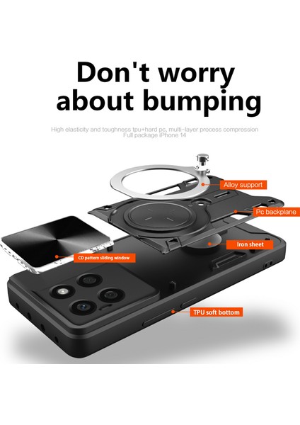 Honor X8B 4g Kılıf Tpu+Pc Halka Ayaklı Telefon Kılıfı Destekli Manyetik Araç Tutucu-Gümüş (Yurt Dışından) fırsatları