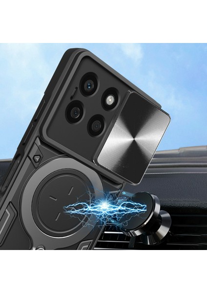 Honor X8B 4g Kılıf Tpu+Pc Halka Ayaklı Telefon Kılıfı Destekli Manyetik Araç Tutucu-Gümüş (Yurt Dışından) indirimleri