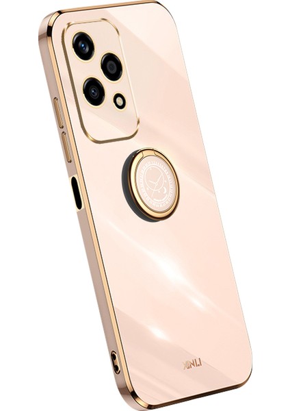 Xınlı For Honor 200 Lite Tpu Kılıf Galvanik Telefon Kılıfı Halkalı Ayaklık-Pembe (Yurt Dışından)