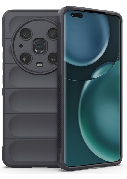 Honor Magic4 Pro 5g Anti-Drop Esnek Tpu Telefon Koruyucu Kılıf Çizilmez Akıllı Telefon Arka Kapağı-Koyu Gri (Yurt Dışından)