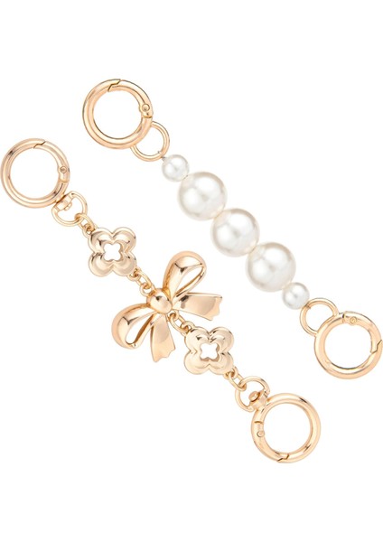 2 Adet Altın Fiyonklu Çanta Genişletme Zinciri, Metal Inci Genişletme Zincirleri, Fiyonk Desenli Çanta Askısı Değişimi, Çantalar ve Çantalar Için (Yurt Dışından)