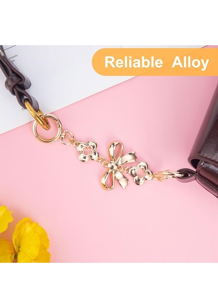 2 Adet Altın Fiyonklu Çanta Genişletme Zinciri, Metal Inci Genişletme Zincirleri, Fiyonk Desenli Çanta Askısı Değişimi, Çantalar ve Çantalar Için (Yurt Dışından) indirimleri