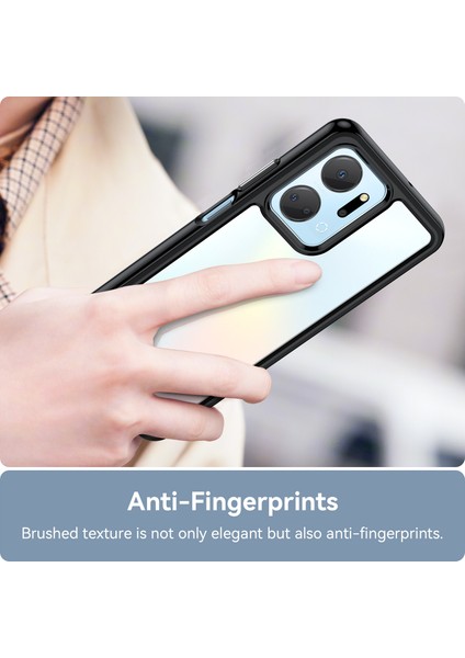 Honor X7A 5g Şeffaf Telefon Kılıfı Tpu+Akrilik Düşmeye Karşı Cep Telefonu Kılıfı-Siyah (Yurt Dışından) indirimleri