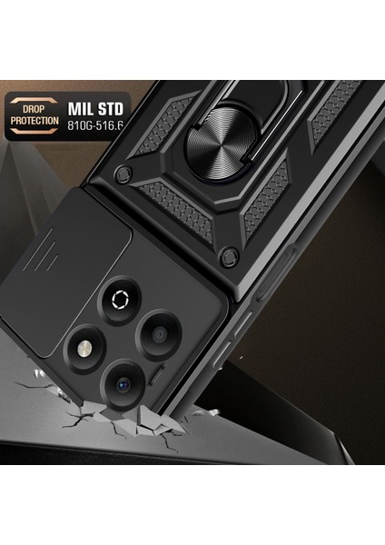 Honor X6B 4g Kılıfı Kayar Kamera Kapağı Pc + Tpu Destekli Telefon Kılıfı-Gül Altını (Yurt Dışından) fiyatları