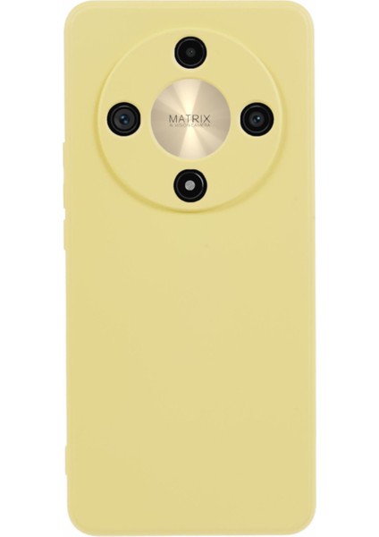 Honor X9B 5G/X50 5g/magic6 Lite 5g Tpu Kılıf Ince Fit Fiber Astarlı Telefon Kılıfı (Hassas Lens Kesiği)-Sarı (Yurt Dışından)