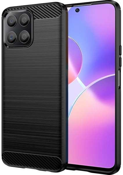 Tpu Telefon Kılıfı Honor X30I Düşmeye Karşı Dayanıklı Darbeye Dayanıklı Kılıf Karbon Fiber Doku Fırçalanmış Telefon Kılıfı-Siyah (Yurt Dışından)