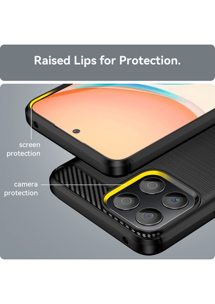 Tpu Telefon Kılıfı Honor X30I Düşmeye Karşı Dayanıklı Darbeye Dayanıklı Kılıf Karbon Fiber Doku Fırçalanmış Telefon Kılıfı-Siyah (Yurt Dışından) indirimleri