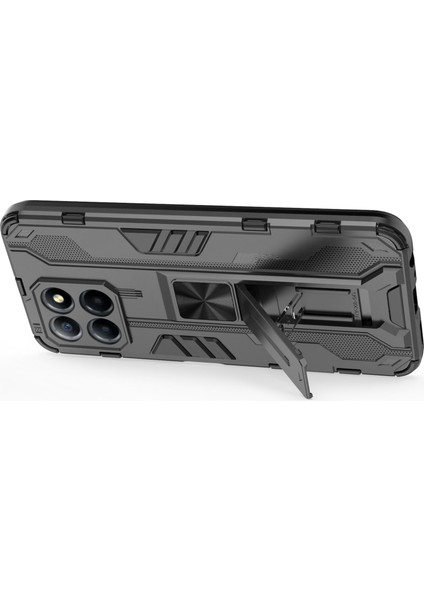 Honor X8 5g Kickstand Telefon Kılıfı Düşmeye Karşı Sert Pc Yumuşak Tpu Darbeye Dayanıklı Kapak-Siyah (Yurt Dışından) indirimleri